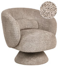 Swivel Armchair LIEKSA Boucle Beige