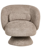 Swivel Armchair LIEKSA Boucle Beige