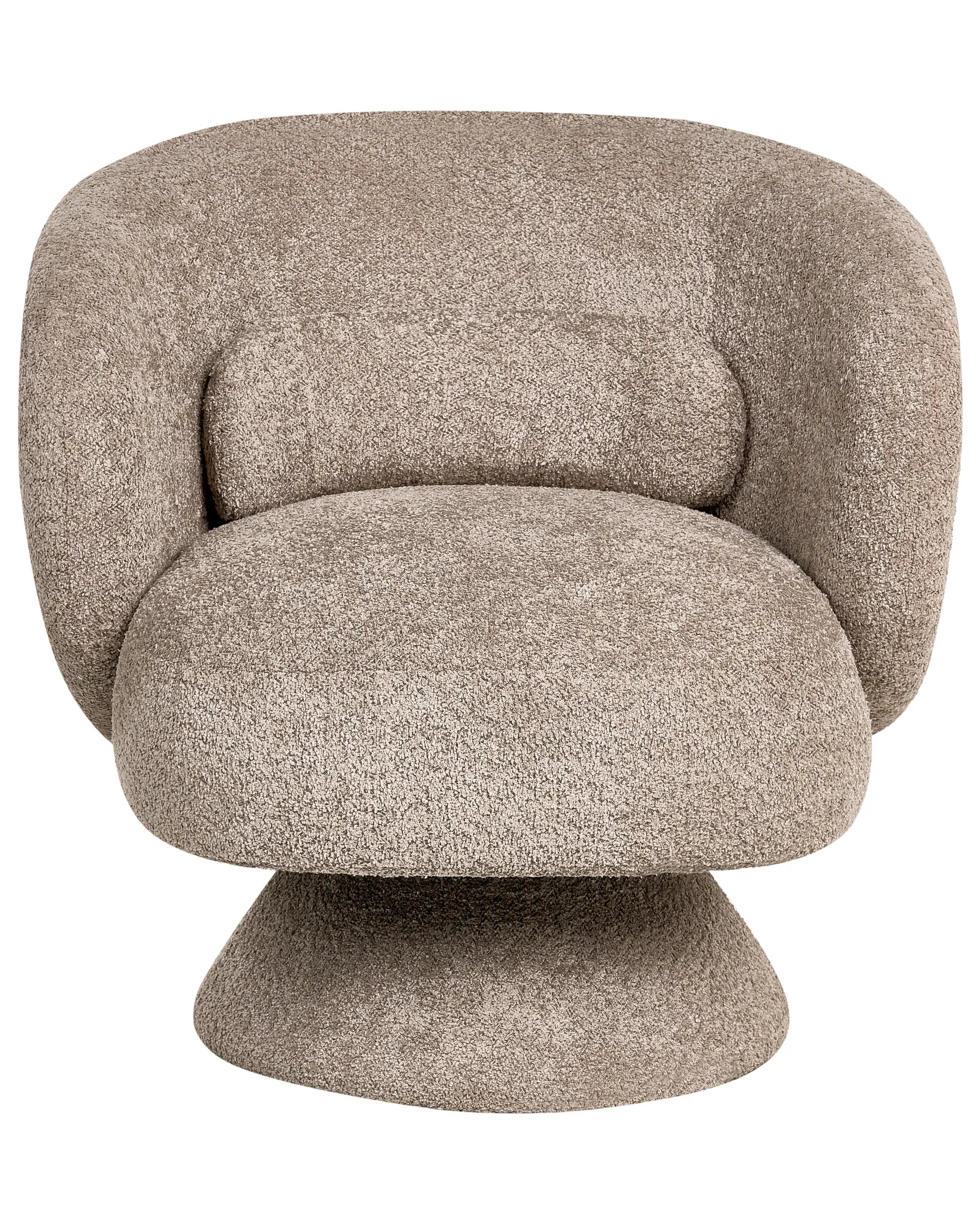 Swivel Armchair LIEKSA Boucle Beige
