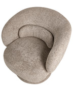 Swivel Armchair LIEKSA Boucle Beige