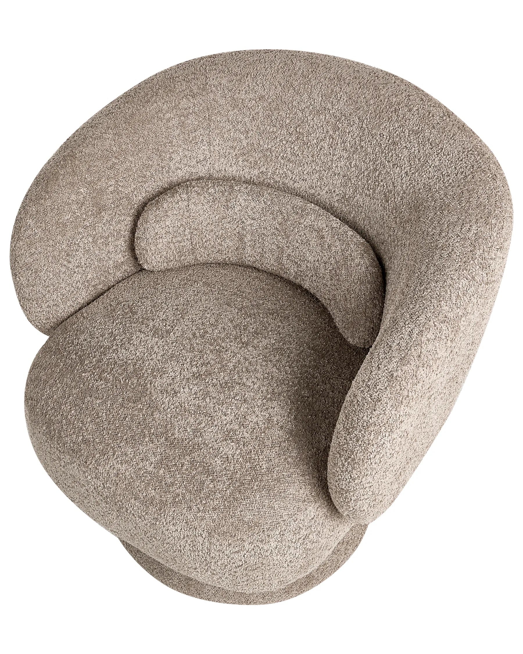 Swivel Armchair LIEKSA Boucle Beige