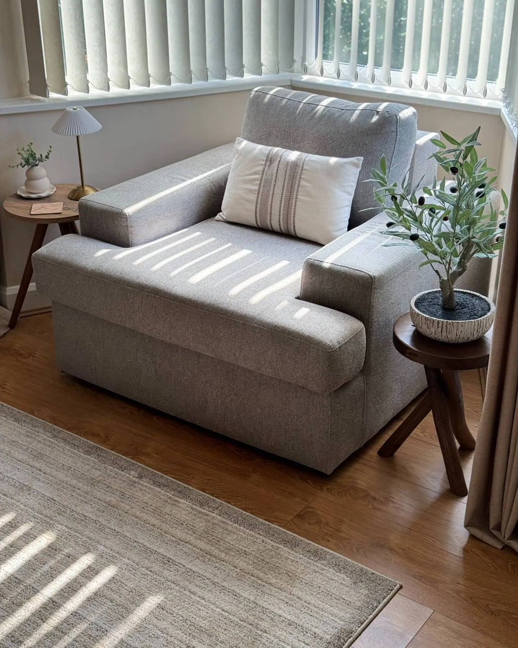 Set of 2 Armchairs ALLA Fabric Light Grey