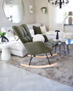 Rocking Chair OULU Boucle Dark Green