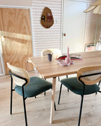 Set of 2 Dining Chairs MAYETTA Metal Dark Green