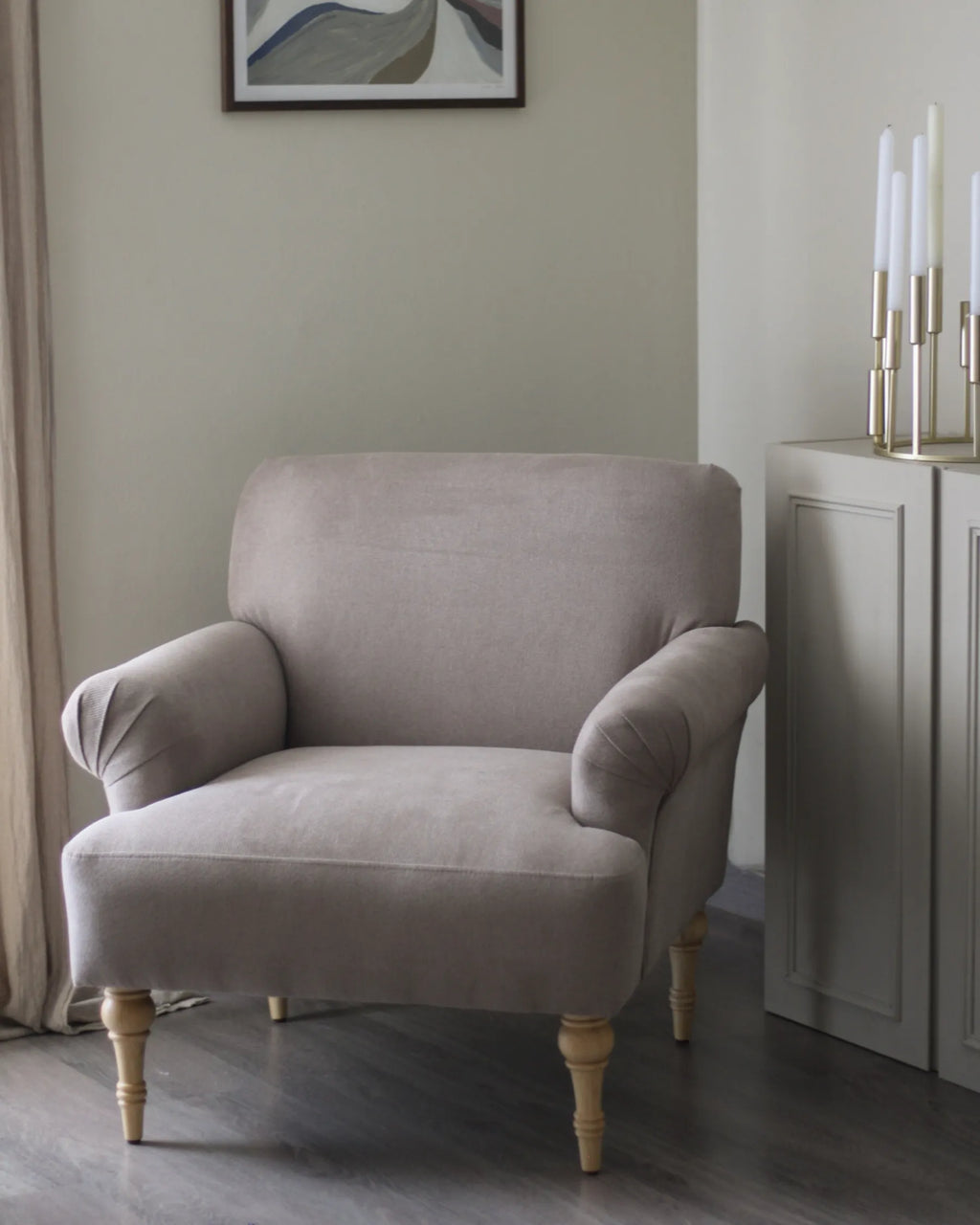 Armchair FREDROS Fabric Taupe