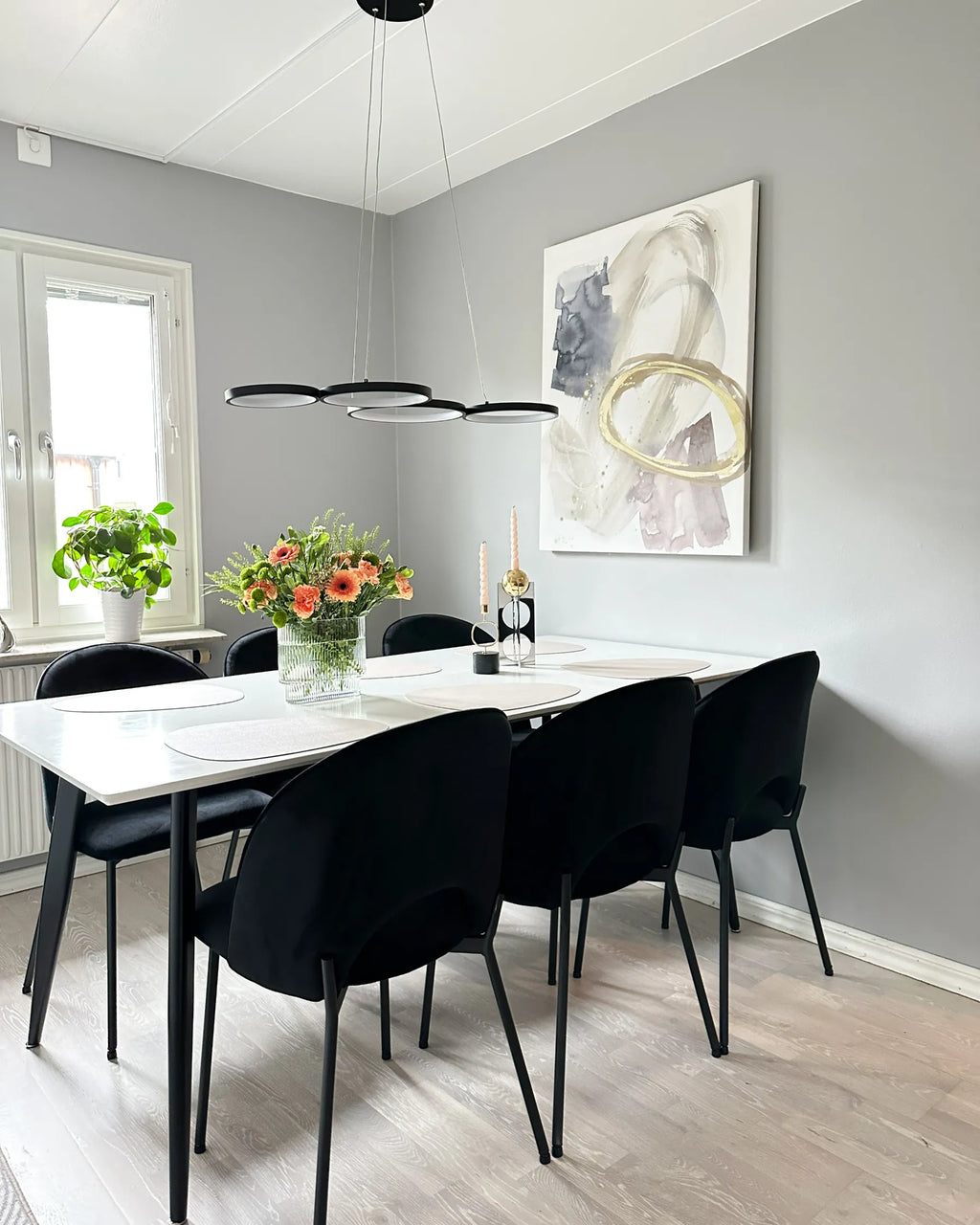 Set of 2 Dining Chairs COVELO Velvet Black