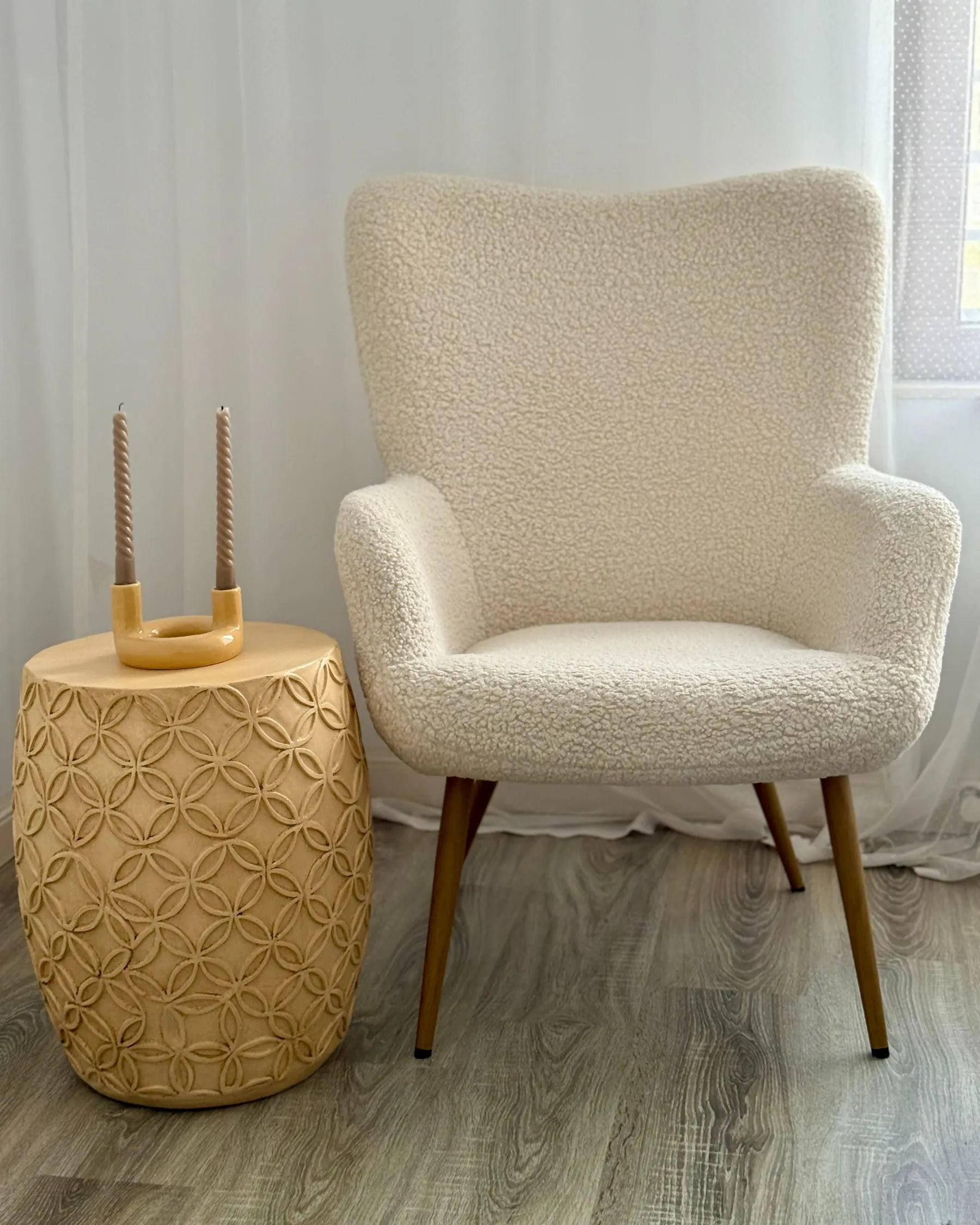 Side Table ZOGNO 33 cm 33 cm Light Beige