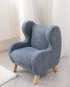 Kids Armchair FARUM Boucle Dark Blue