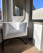 Armchair LARVIK II Velvet White
