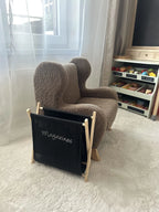 Kids Armchair FARUM Boucle Brown