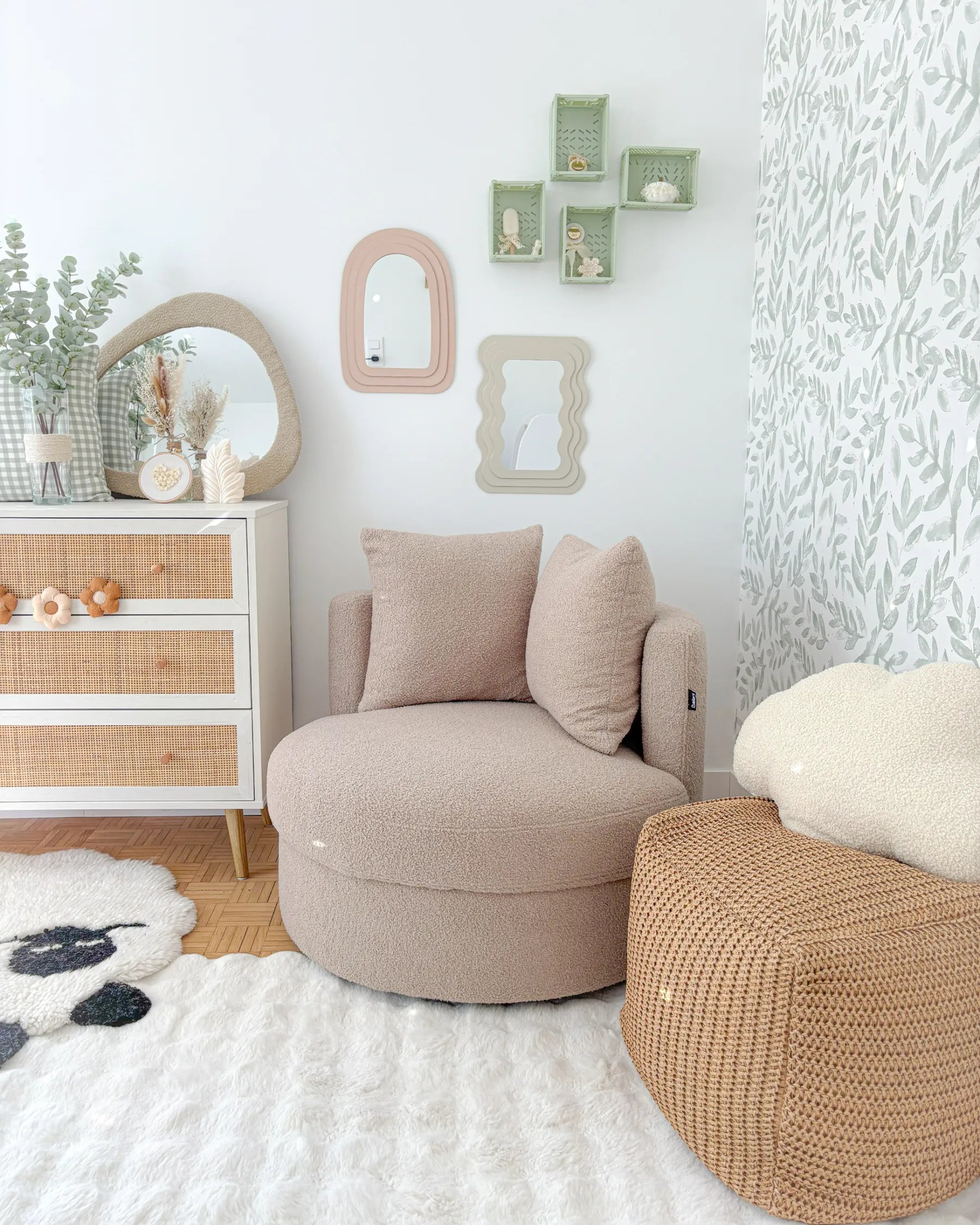Armchair DALBY Boucle Beige