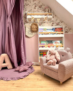 Kids Armchair Hippo MARIBO Boucle Pastel Pink