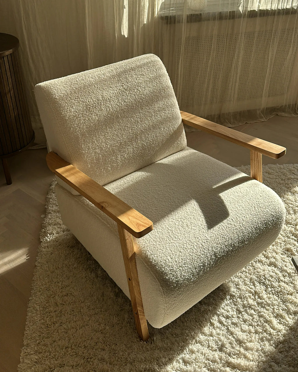 Armchair LESJA Boucle Light Beige