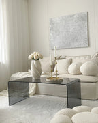 Coffee Table KENDALL Tempered Glass Black