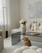 Coffee Table KENDALL Tempered Glass Black