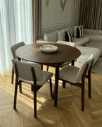 Set of 2 Dining Chairs BLANE Boucle Dark Brown/ Beige