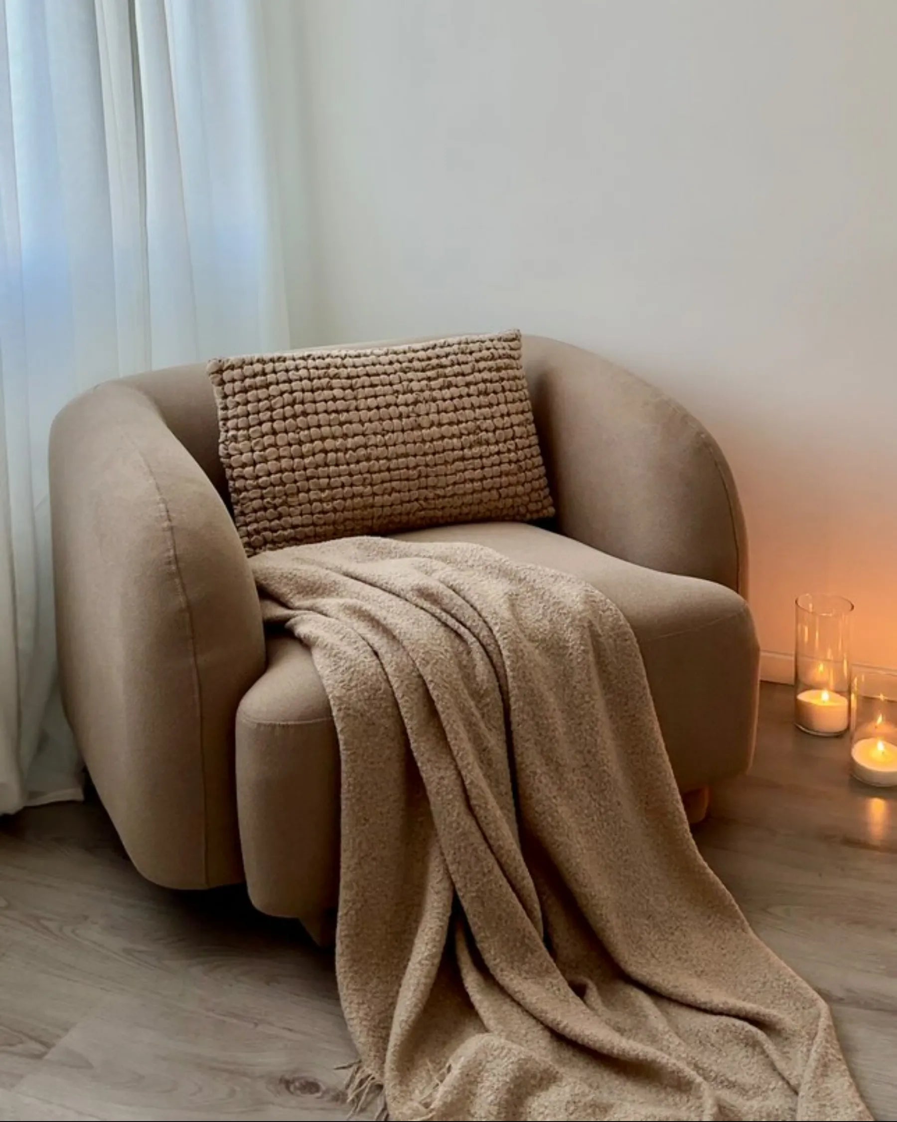 Armchair SKJANES Fabric Taupe