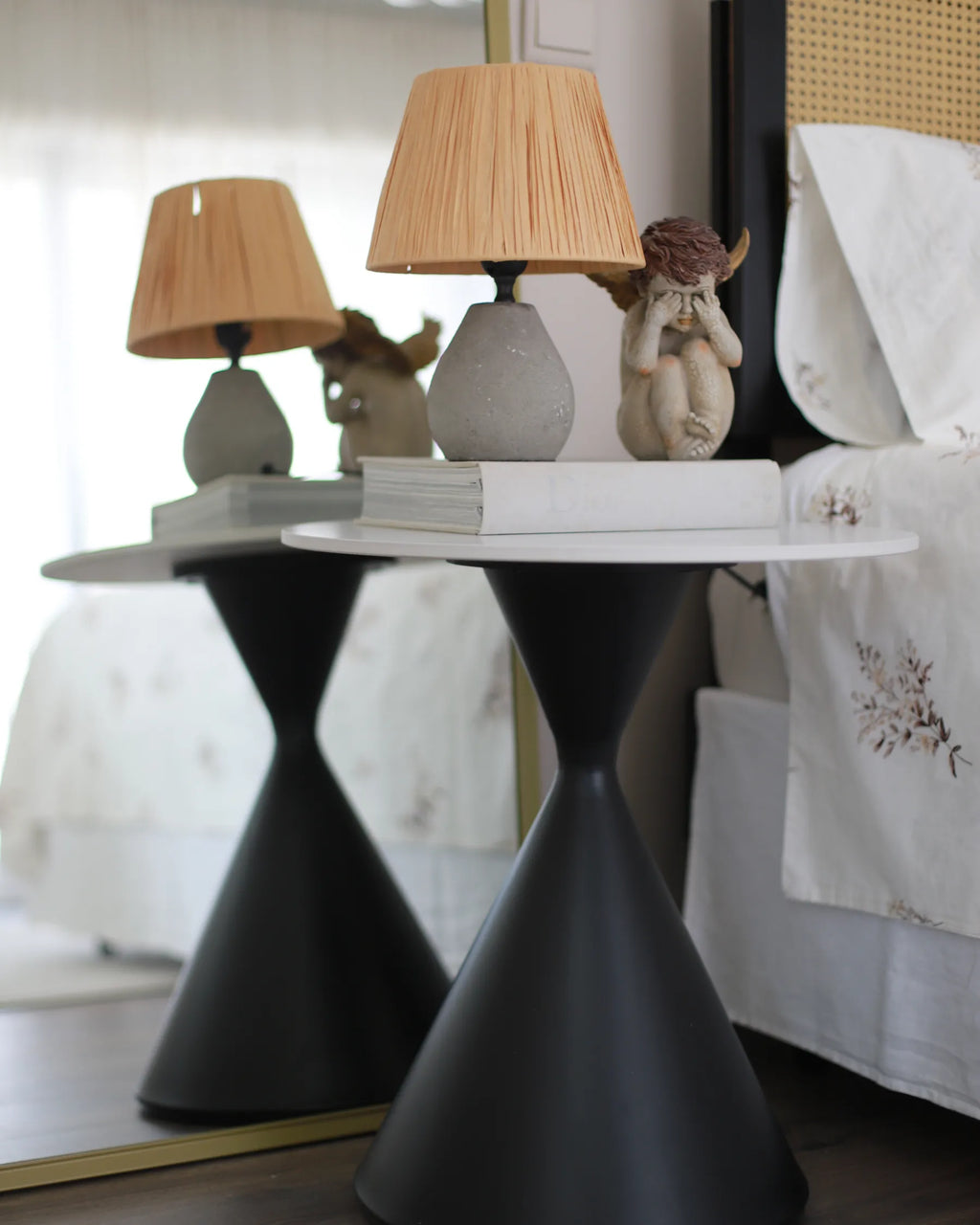 Side Table HAIWEE Ceramic Black/ White