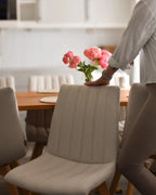 Set of 2 Dining Chairs CALGARY Fabric Off-White