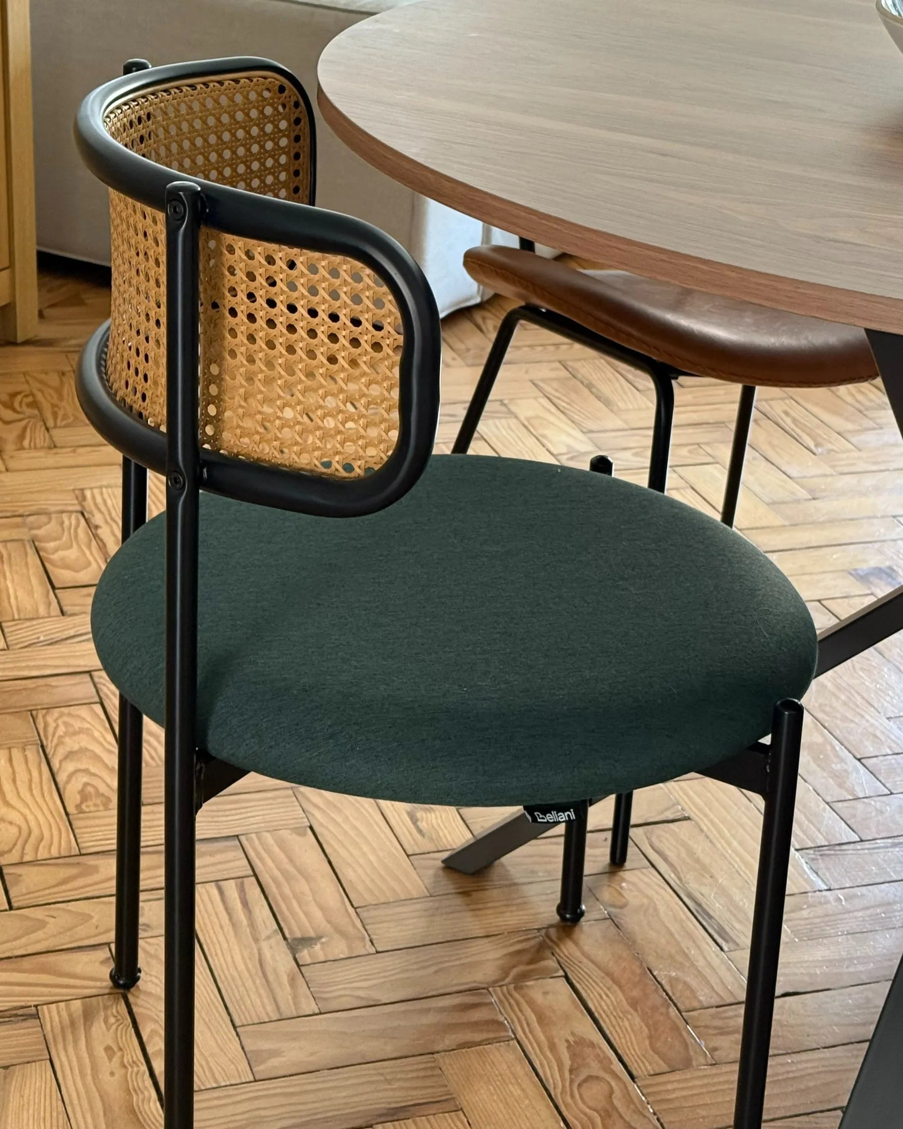 Set of 2 Dining Chairs ANDOVER Metal Green