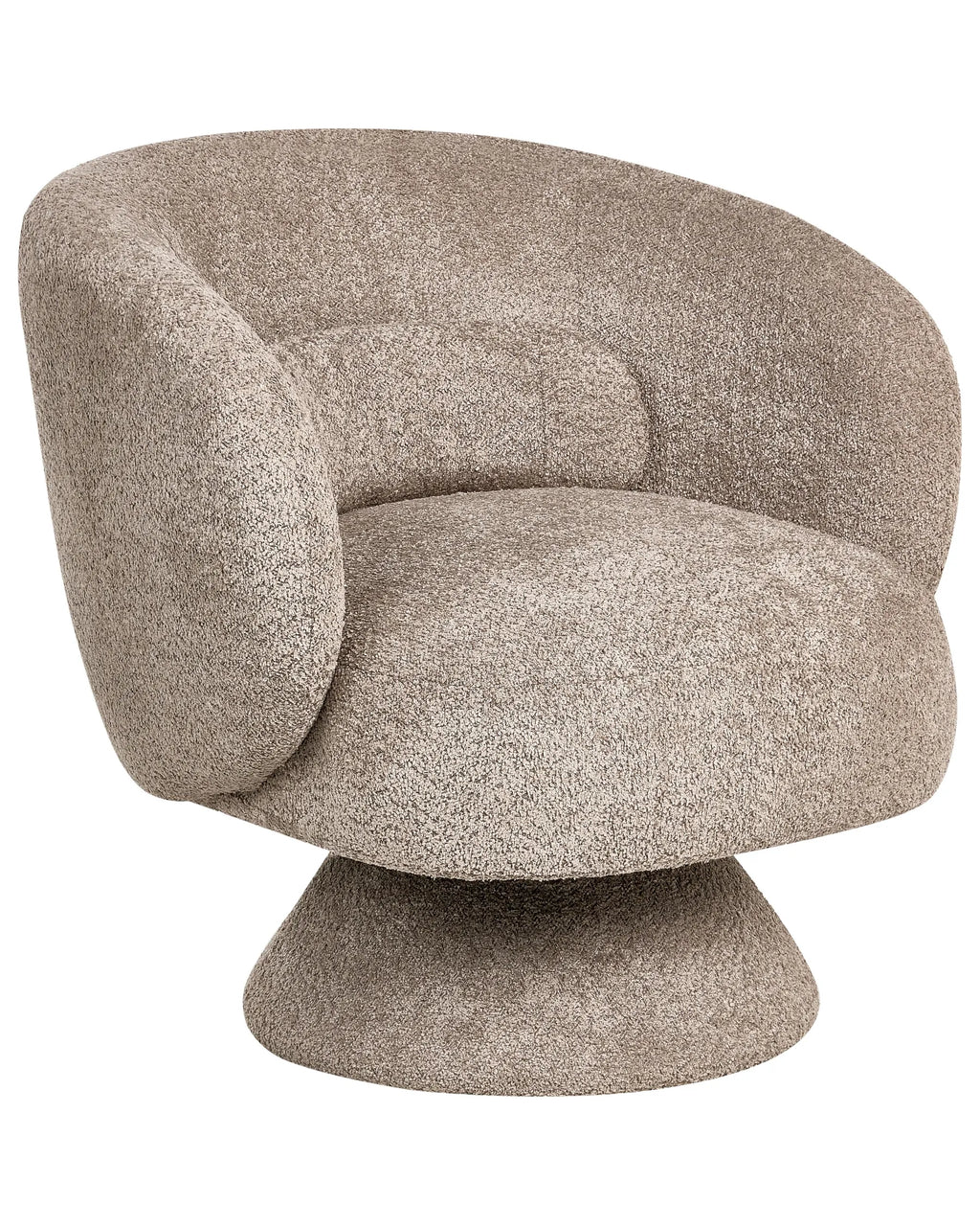 Swivel Armchair LIEKSA Boucle Beige