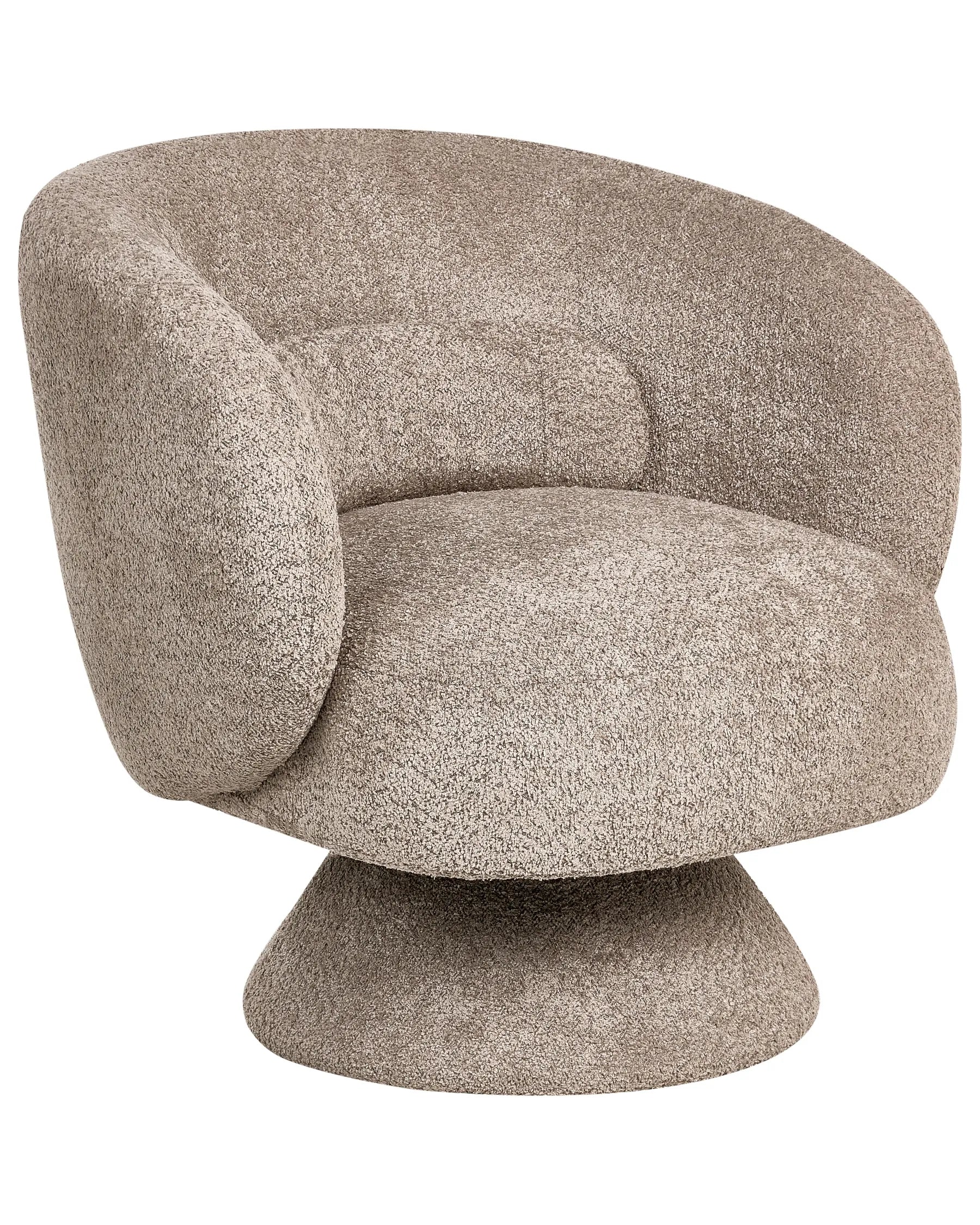 Swivel Armchair LIEKSA Boucle Beige
