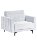 Armchair ABERDEEN Velvet Light Grey