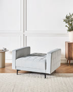 Armchair ABERDEEN Velvet Light Grey