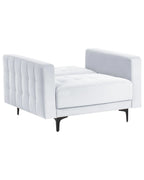 Armchair ABERDEEN Velvet Light Grey