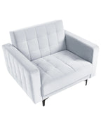 Armchair ABERDEEN Velvet Light Grey