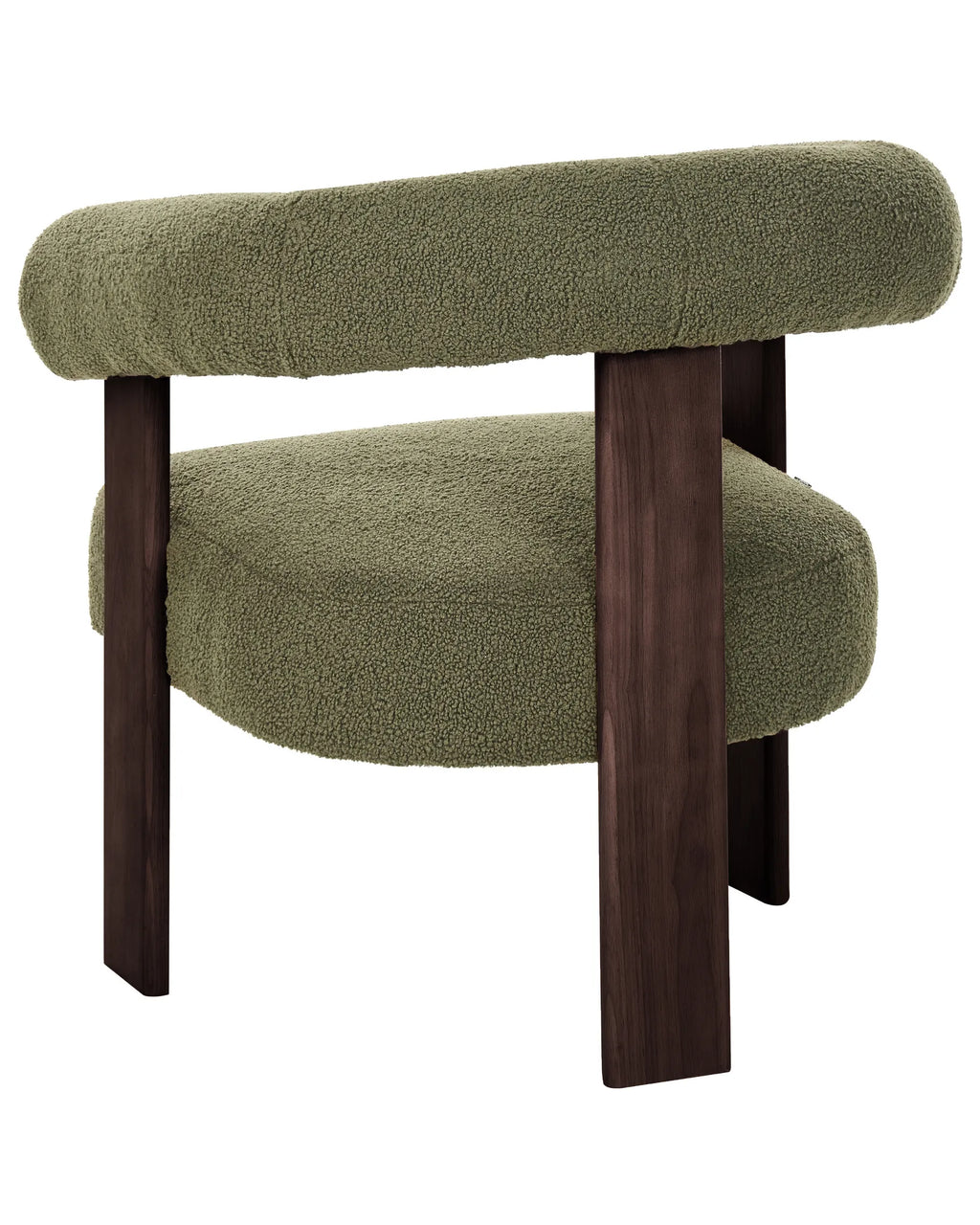 Armchair ILBRO Boucle Green/ Dark Brown