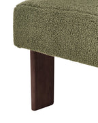 Armchair ILBRO Boucle Green/ Dark Brown