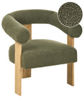 Armchair ILBRO Boucle Green/ Light Brown