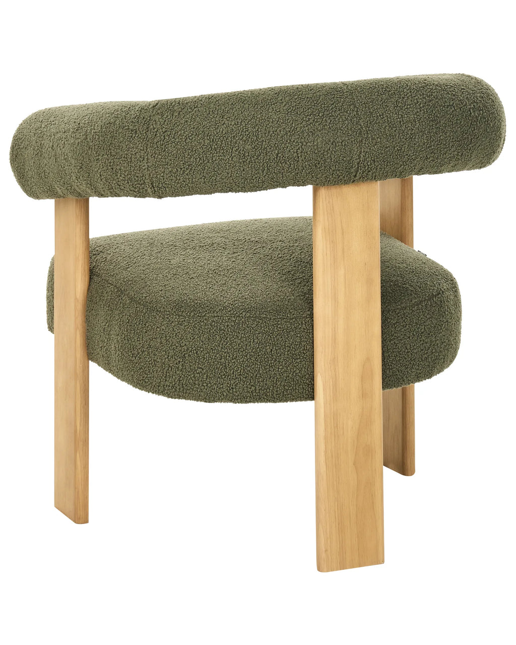 Armchair ILBRO Boucle Green/ Light Brown