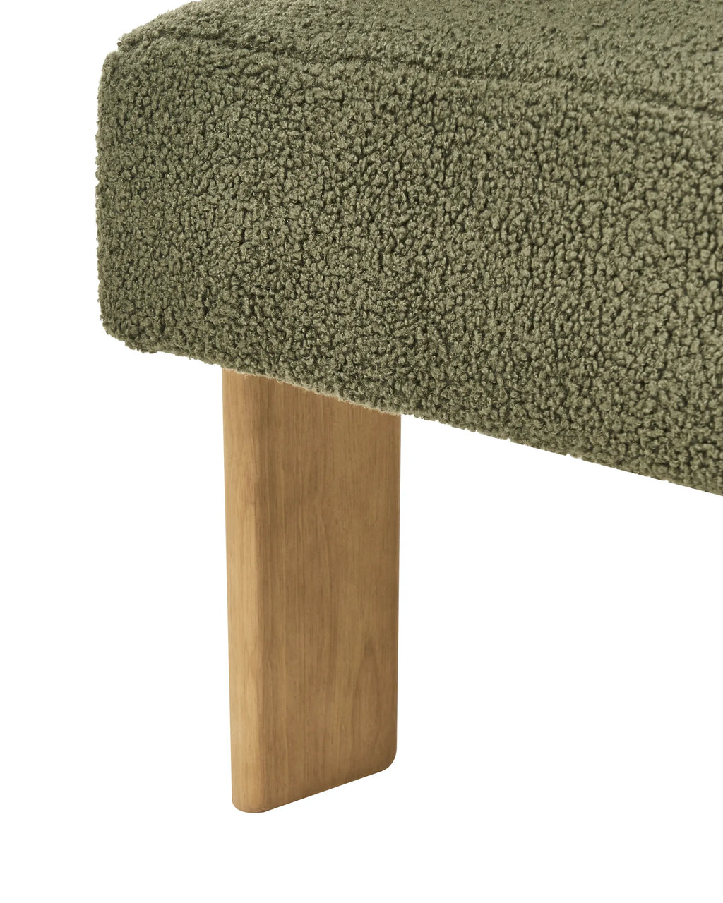 Armchair ILBRO Boucle Green/ Light Brown