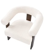 Armchair ILBRO Boucle Off-White/ Dark Brown