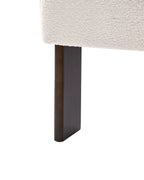 Armchair ILBRO Boucle Off-White/ Dark Brown