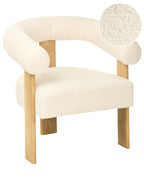 Armchair ILBRO Boucle Off-White/ Light Brown