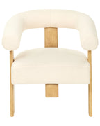 Armchair ILBRO Boucle Off-White/ Light Brown