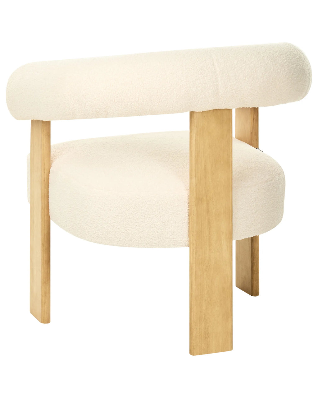 Armchair ILBRO Boucle Off-White/ Light Brown