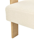 Armchair ILBRO Boucle Off-White/ Light Brown