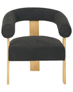 Armchair ILBRO Boucle Black/ Light Brown