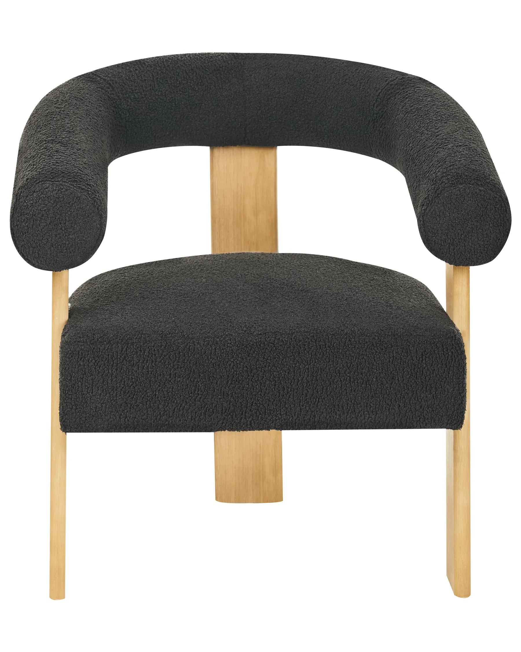 Armchair ILBRO Boucle Black/ Light Brown