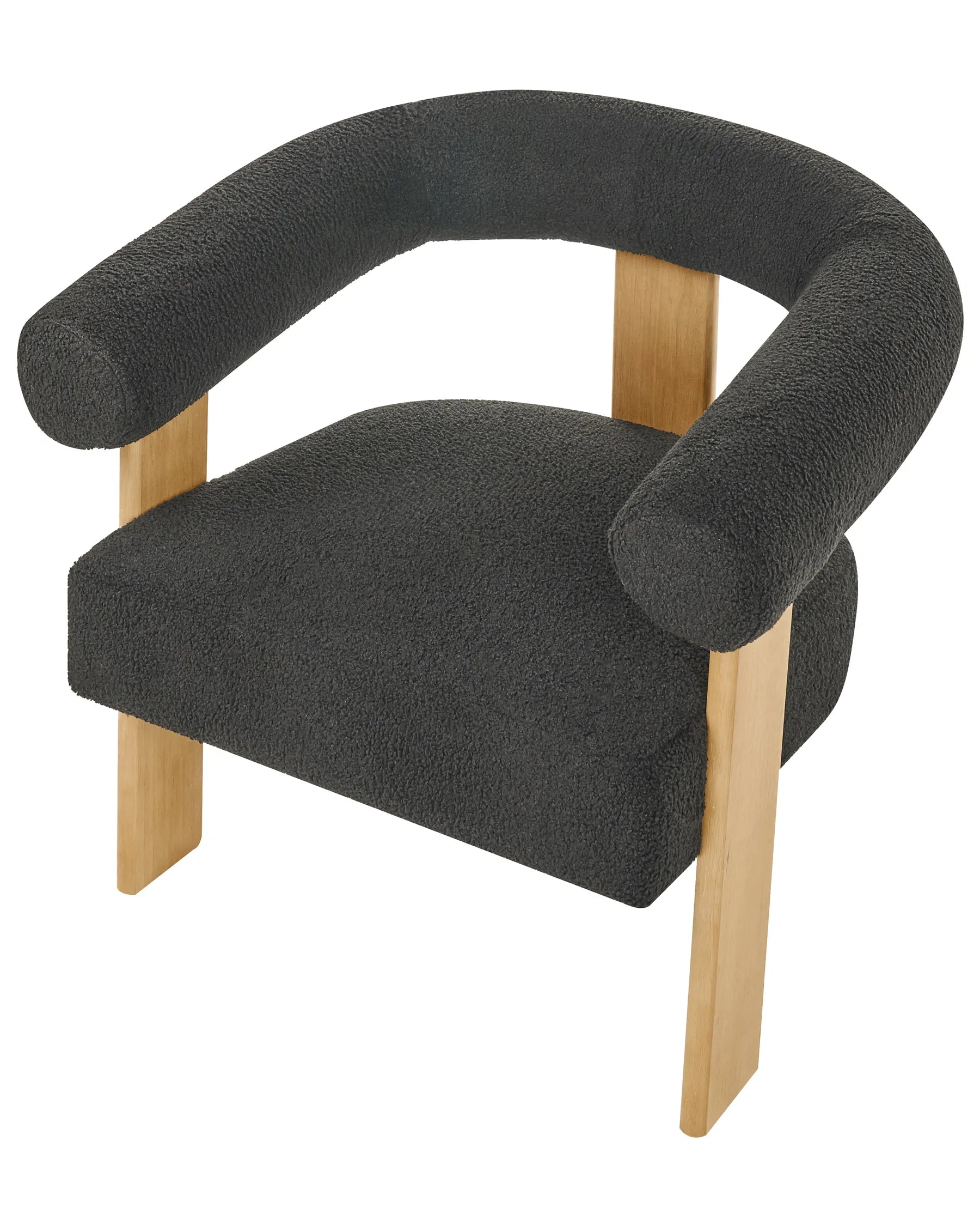 Armchair ILBRO Boucle Black/ Light Brown