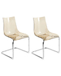 Set of 2 Dining Chairs MARSHALL Orange
