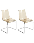 Set of 2 Dining Chairs MARSHALL Orange