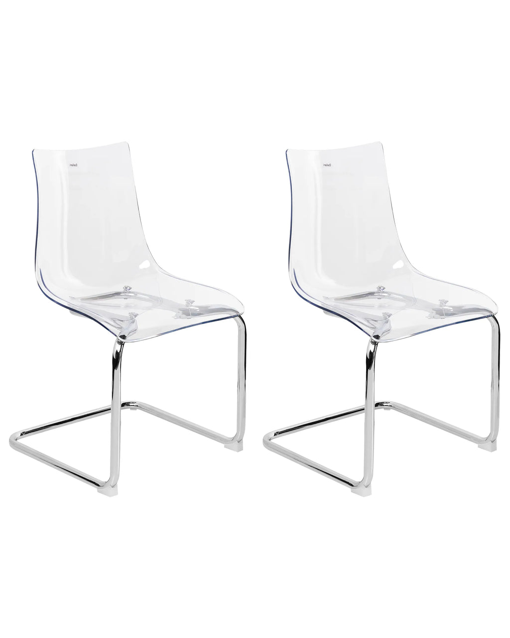 Set of 2 Dining Chairs MARSHALL Transparent