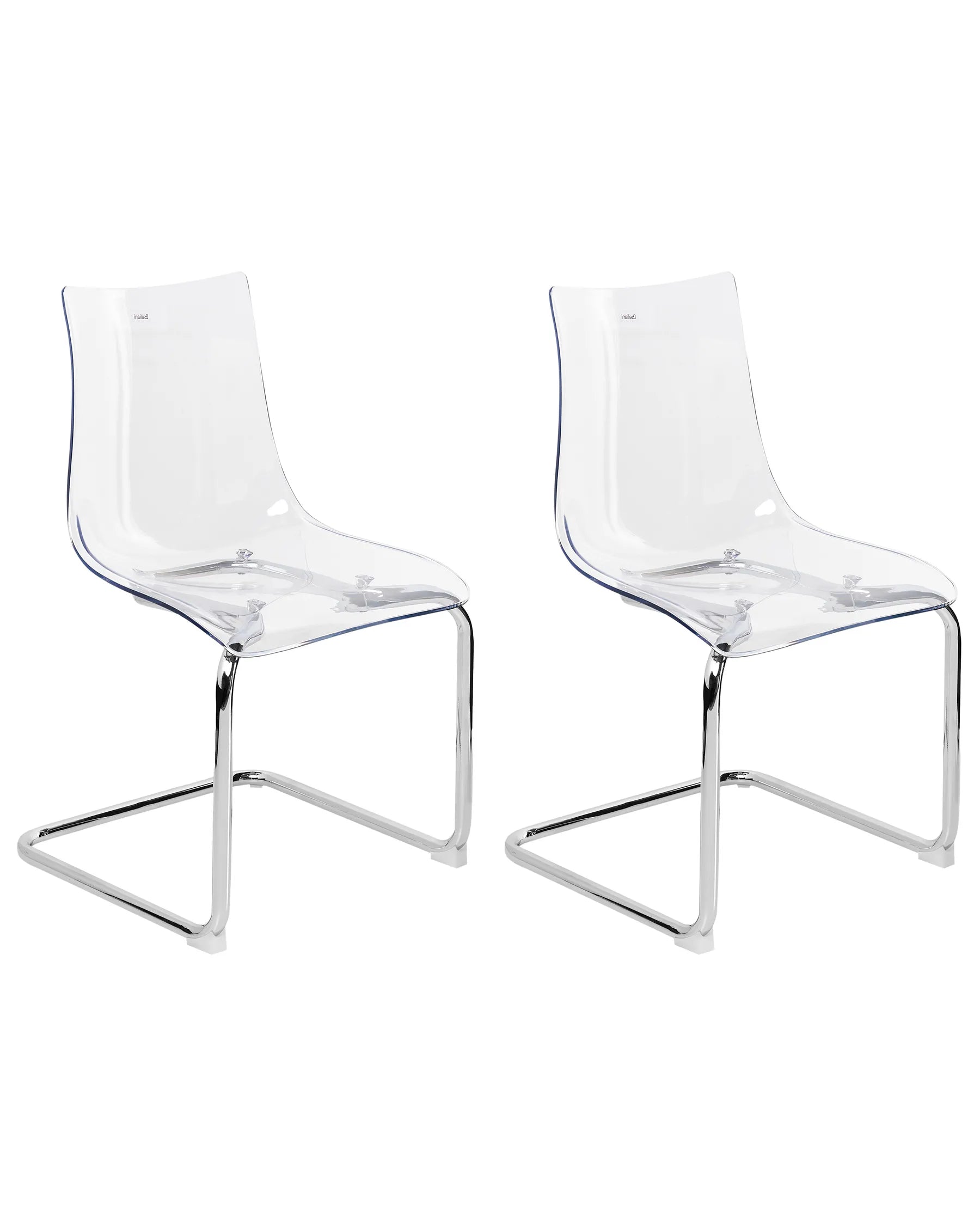 Set of 2 Dining Chairs MARSHALL Transparent