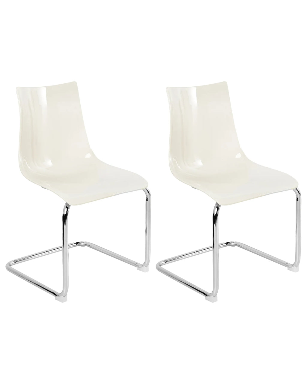 Set of 2 Dining Chairs MARSHALL Off-White