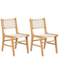 Set of 2 Dining Chairs HUMBLE Wood Light Brown